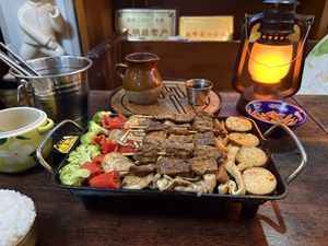 Dish ‘B’ broccoli, peppers, mushrooms, seitan and some other vegetables I couldn’t identify   at Liulianfang - Xin'an Branch - 流莲舫素食馆 - 新安店 in Shenzhen