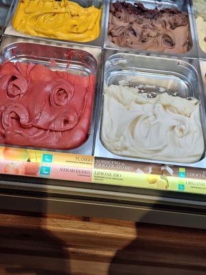 Vegan sorbets at Amorino   in St Julians