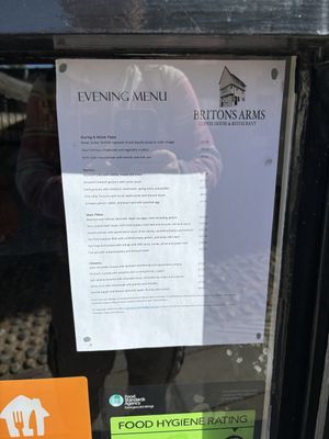 Vegan options on menu   at Britons Arms in Norwich