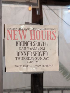 2026 new hours at The District Cafe in Bakersfield