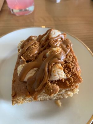 Vegan Biscoff cake  at Jackson's Rescue Cat Cafe in Hoylake