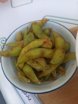 Edamame at Hachiko Ramen by Honda in Lisbon