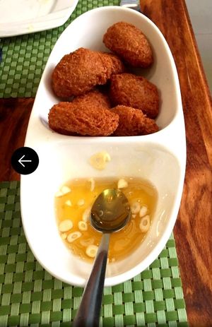 Fritura de Malanga en salsa de miel y ajo at Habana 61 in Havana