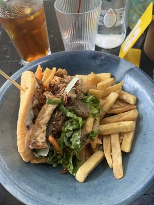 Tofu jackfruit bao  at Mingle Cafe in Hue