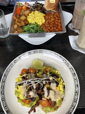 Breakfast menu options   at Mingle Cafe in Hue