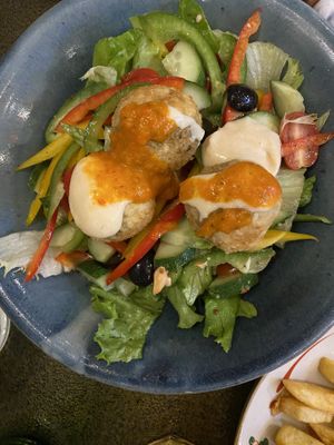 Falafel salad  at Mingle Cafe in Hue