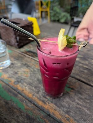 Vitamin boost drink at Mingle Cafe in Hue