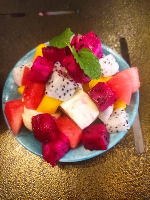 Fruit salad at Mingle Cafe in Hue