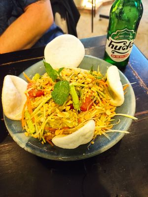 Papaya salad at Mingle Cafe in Hue