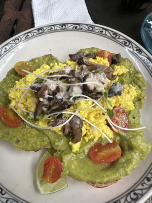 Avocado Toast with scrambled Tofu   at Mingle Cafe in Hue