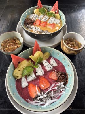 Smoothie bowls  at Mingle Cafe in Hue