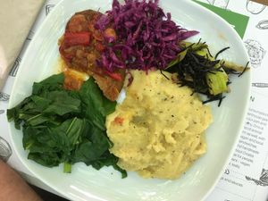 Macro protein plate- nice flavours  at Zrno Bio Bistro in Zagreb