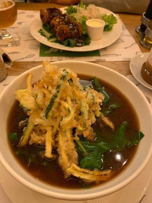 Soup and Gordon Bleu at Zrno Bio Bistro in Zagreb