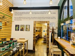 Interior at Zrno Bio Bistro in Zagreb