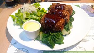 Seitan cordon Bleu at Zrno Bio Bistro in Zagreb