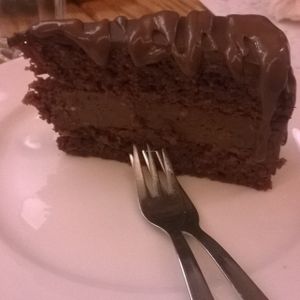 chocolate dessert - perfect ! at Zrno Bio Bistro in Zagreb