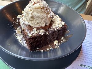Brownie  at Zrno Bio Bistro in Zagreb