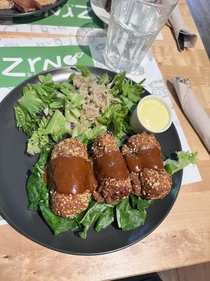 Seitan Cordon blue   at Zrno Bio Bistro in Zagreb