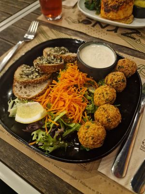 Falafel at Zrno Bio Bistro in Zagreb