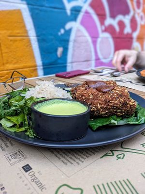 Seitan Cordon Bleu at Zrno Bio Bistro in Zagreb