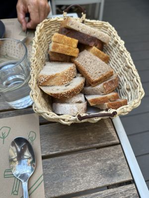 Bread- seriously it was so much we took it with us and were it the next day!  at Zrno Bio Bistro in Zagreb