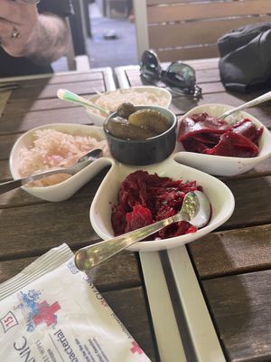 Pickled tray  at Zrno Bio Bistro in Zagreb