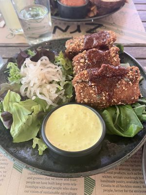 Seitan cordon Bleu  at Zrno Bio Bistro in Zagreb