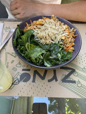 Brown rice  at Zrno Bio Bistro in Zagreb