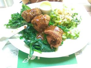 seitan at Zrno Bio Bistro in Zagreb