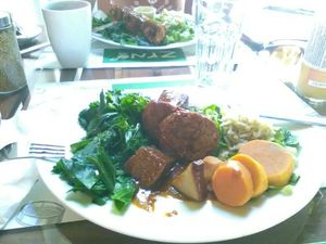 protein plate at Zrno Bio Bistro in Zagreb