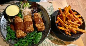 Seitan Cordon Bleu at Zrno Bio Bistro in Zagreb