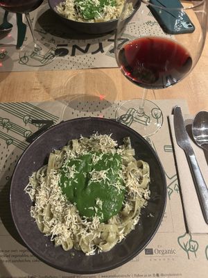 Greenpeace pasta  at Zrno Bio Bistro in Zagreb