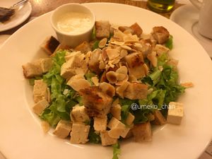 Cesar salad at Zrno Bio Bistro in Zagreb