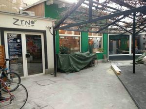 Outside of Zrno at Zrno Bio Bistro in Zagreb