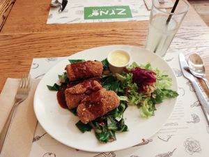 Seitan Cordon Bleu at Zrno at Zrno Bio Bistro in Zagreb