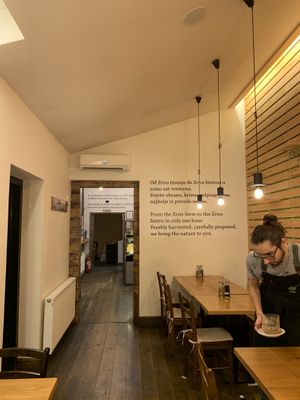 Interior  at Zrno Bio Bistro in Zagreb