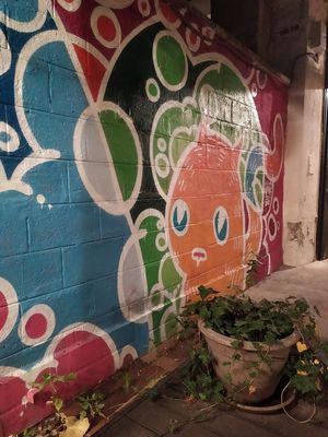 Mural & Ivy at Zrno Bio Bistro in Zagreb