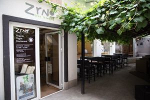 Exterior at Zrno Bio Bistro in Zagreb