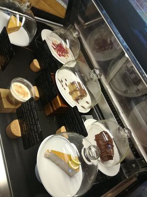 Some of the deserts at Zrno Bio Bistro in Zagreb