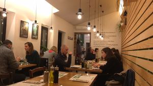 Interior at Zrno Bio Bistro in Zagreb