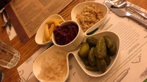Pickles plate at Zrno Bio Bistro in Zagreb