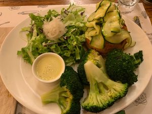 Garden burger at Zrno Bio Bistro in Zagreb