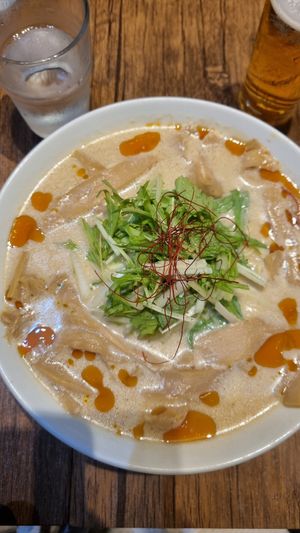 Soy milk very spicy ramen at Menya Shirakawa Bettei in Gifu