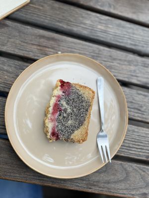 Mohn-Sauerkirsch-Kuchen  at Café Schillwasser in Vienna