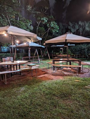 Outdoor sitting at CHEKAFE in Nairobi