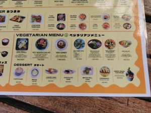 Menu at CHEKAFE in Nairobi