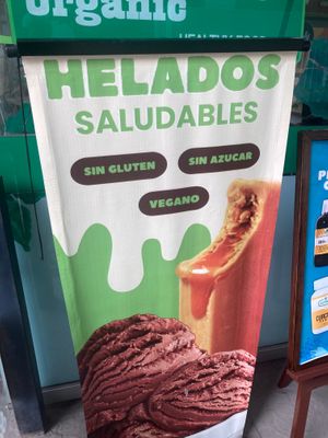 Vegan ice cream at Verde Natural Market in Lima