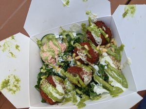 Sweet Potato Falafel Bowl at Lulu's Local Eatery in St Louis