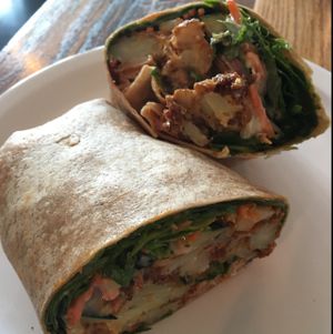 buffalo cauliflower wrap at Lulu's Local Eatery in St Louis