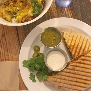 Loaded Nacho Crunch Wrap and Loaded Nacho Tots at Lulu's Local Eatery in St Louis